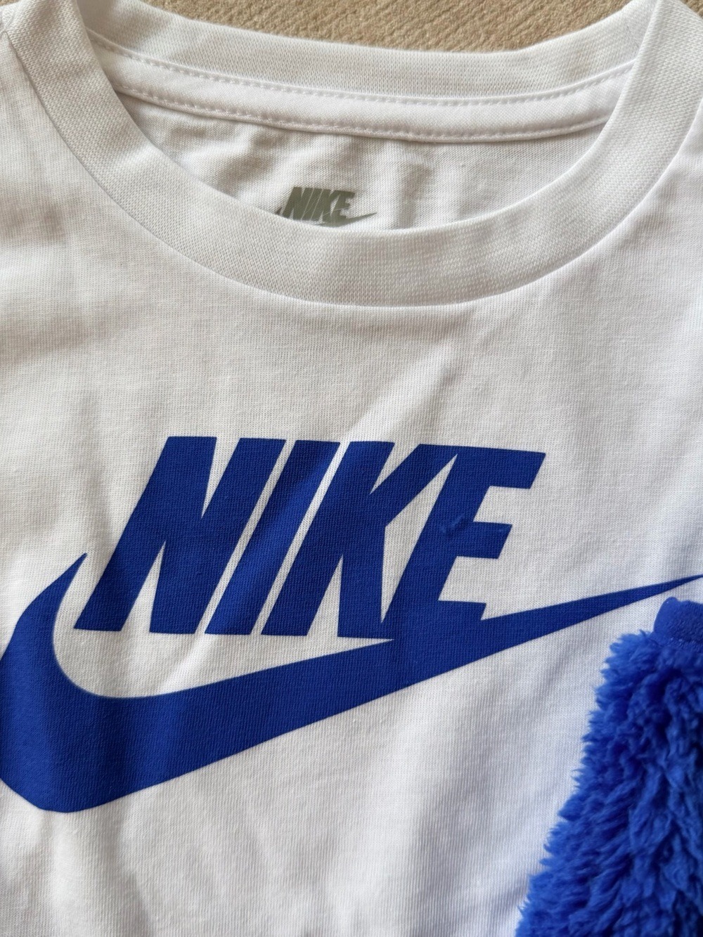 Nike Royal Blue Sherpa Vest White Logo 3 Piece Set 3T - Picture 6 of 12
